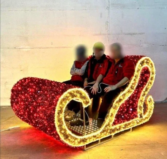 Slitta luminosa di Babbo Natale